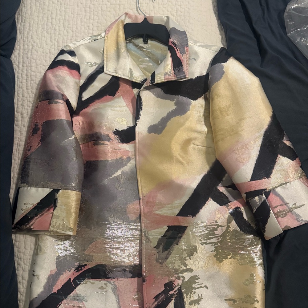 Ming Wang Multicolor Textured Jacket - image 1